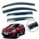 Дефлекторы окон Nissan Qashqai I 2006-2014 с нерж. хром полоской